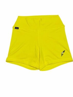 flag nor fail Fluorescent Yellow High-Rise Bike Shorts